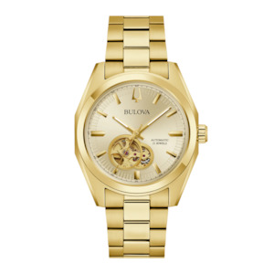 Jewellery: Bulova Men's Gold Automatic Watch