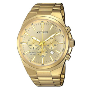 Jewellery: Citizen Gents Gold Chronograph Watch