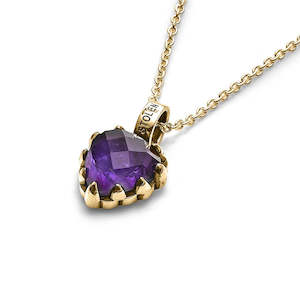 Stolen GC Gold Plated Amethyst Love Claw Necklace