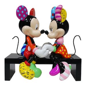 Jewellery: Disney By Britto Mickey & Minnie Love Figure