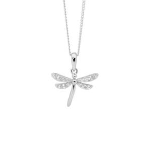 Ellani Silver Dragonfly Pendant