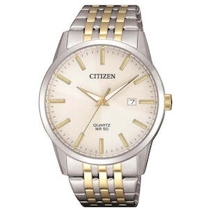 Jewellery: Citizen Gents Two Tone Watch with Champagne Dial