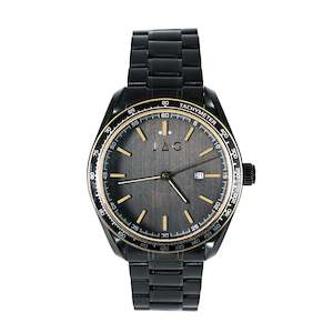 Jewellery: JAG 'Lonsdale' Gents Black with Gold