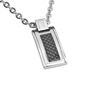 Rochet Steel and Carbon Fibre Necklace