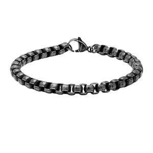 Jewellery: Rochet Men's 6mm Vintage Steel Bracelet