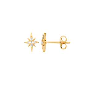 Ellani Gold Star Studs