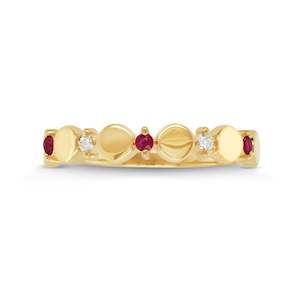 Ruby & Diamond Band Ring