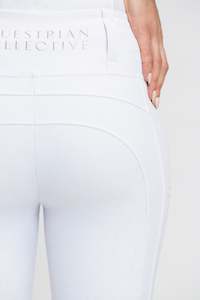 Breeches: Equestrian Collective Competition Honeycomb Technical Tights - White