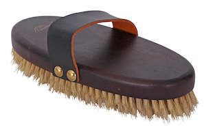 Cavallino Pig Bristle Brush With Leather Strap