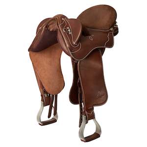 Western Stock: Syd Hill Premium Stock Saddle with Swinging Fender - Leather - SHX Adjustable Tree