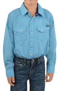 Pure Western Roy Print Western Long Sleeve Shirt - Boys