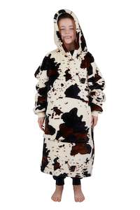 Pure Western Kid's Cow Print Snuggle Hoodie