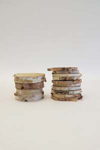 Craft material and supply: Natural Birch Slices (unit 10)