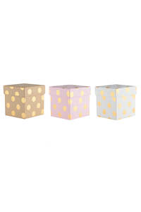 Craft material and supply: Gift Boxes w/ Metallic Dots (unit 10)