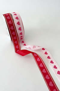 Craft material and supply: Grosgrain Heart Ribbon 18m (unit 1)