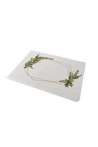 A5 Leaf Border Print Cards PK15