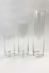 Craft material and supply: Glass Cylinder Bud Vase (unit 4 + 24)