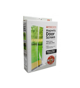 Snap Magnetic Door Bug and Insect Screen - White