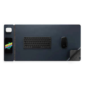 ALTI Wireless Charging Desk Mat - Navy Blue