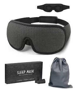 Blackout eye mask - Sleep mask - Full light block out + Memory foam Ear plugs