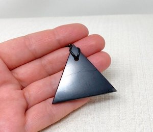 Shungite Pendant - Male Triangle