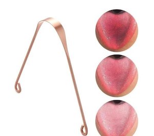 Tongue Scraper - For Oral Health / Overall wellbeing - Rose Copper