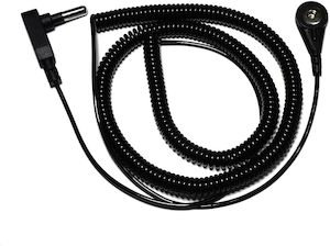 10m Coiled cord for use with Earthing Plug or from Earthing rod cord