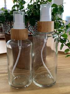 Clear Bamboo Mist Bottles 2 Pack