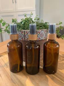 Amber Bamboo Pump Bottles 3 Pack