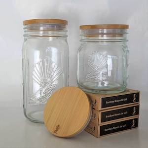 Network marketing: Bamboo Mason Jar Lid - 86mm wide jars