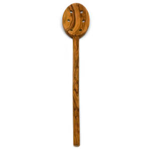 Network marketing: Oval Olive Wood 30cm Spoon with Holes