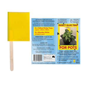 Garden supply: Yellow Sticky Flags - Insect Glue Traps 8 Pack