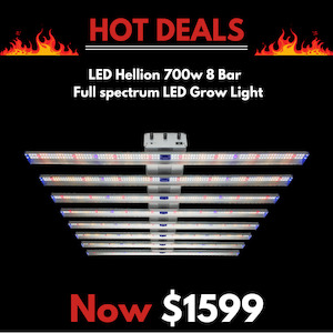 Garden supply: LED Hellion 700w 8 Bar - 3 Channel Controllable Spectrum Veg-Bloom-UV - Lm301H Grow Light