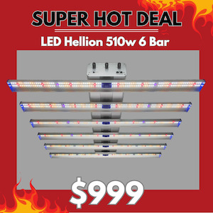 LED Hellion 510w 6 Bar - 3 Channel Controllable Spectrum Veg-Bloom-UV - Lm301H Grow Light