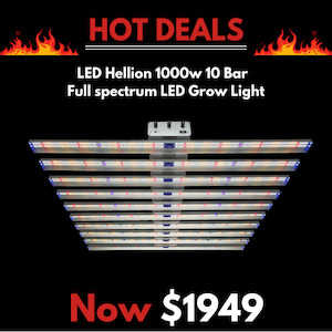 LED Hellion 1000w 10 Bar - 3 Channel Controllable Spectrum Veg-Bloom-UV - Lm301H Grow Light