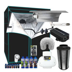 Grow Tent Starter Kit 1.0 Metre - 600w Digi Ballast Light Set - 125mm Fan & Carbon