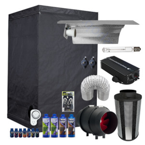 Garden supply: Grow Tent Starter Budget Kit 1.2 Metre - 600w Digi Ballast Light Set - 125mm Fan & Carbon