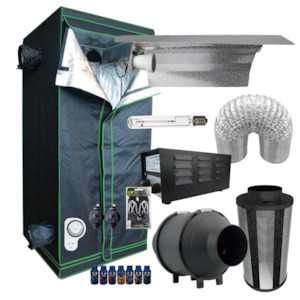 Grow Tent Starter 600 x 1600mm Kit - 250w Light Set - 100mm Fan & Carbon