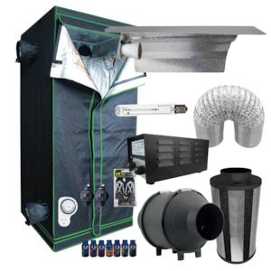 Garden supply: Grow Tent Starter 800 x 1600mm Kit - 400w Light Set - 100mm Fan & Carbon