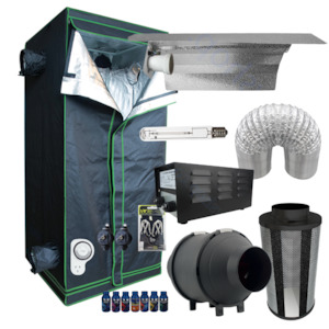 Grow Tent Starter 800 x 1800mm Kit - 400w Light Set - 100mm Fan & Carbon