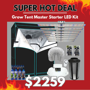 Grow Tent Master Starter LED Kit 1.4 Metre - 700w Hellion PRO LED Light - 150mm …