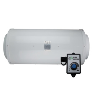 Garden supply: 315mm Silenced EC Mixed Flow Fan c/w Speed controller - 2987 Cubic Metres Per Hour