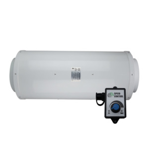 Garden supply: 250mm Silenced EC Mixed Flow Fan c/w Speed controller - 1808 Cubic Metres Per Hour