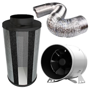 Kit Carbon Filter 200mm x 600mm, 10 Metre Ducting & 200mm EC Fan speed adjustable