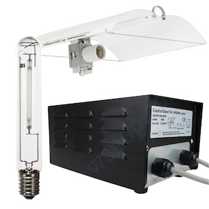 Grow Light Kit 250w Mag Ballast, Super Plant HPS Lamp & Small Defender Adjustawings