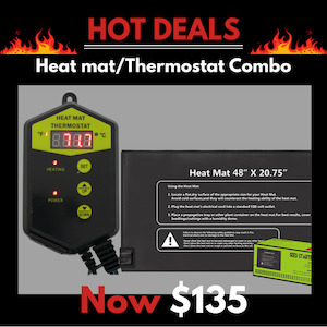 Heat Mat 1220mm x 530mm - 105 watt with digital Thermostat controller