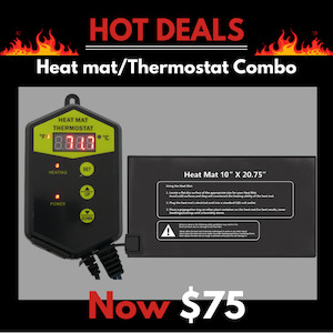 Heat Mat 250mm x 530mm - 18 watt with digital Thermostat controller