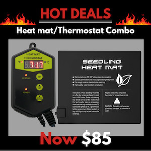 Heat Mat 505mm x 530mm - 45 watt with digital Thermostat controller