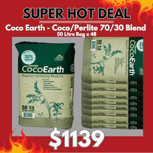 Coco Earth - Coco/Perlite 70/30 Blend 50 Litre Bag - Pallet of 48 - Galuku