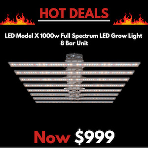 Garden supply: LED Model X 1000w Dimmable Full Spectrum LED Grow Light 8 Bar Unit